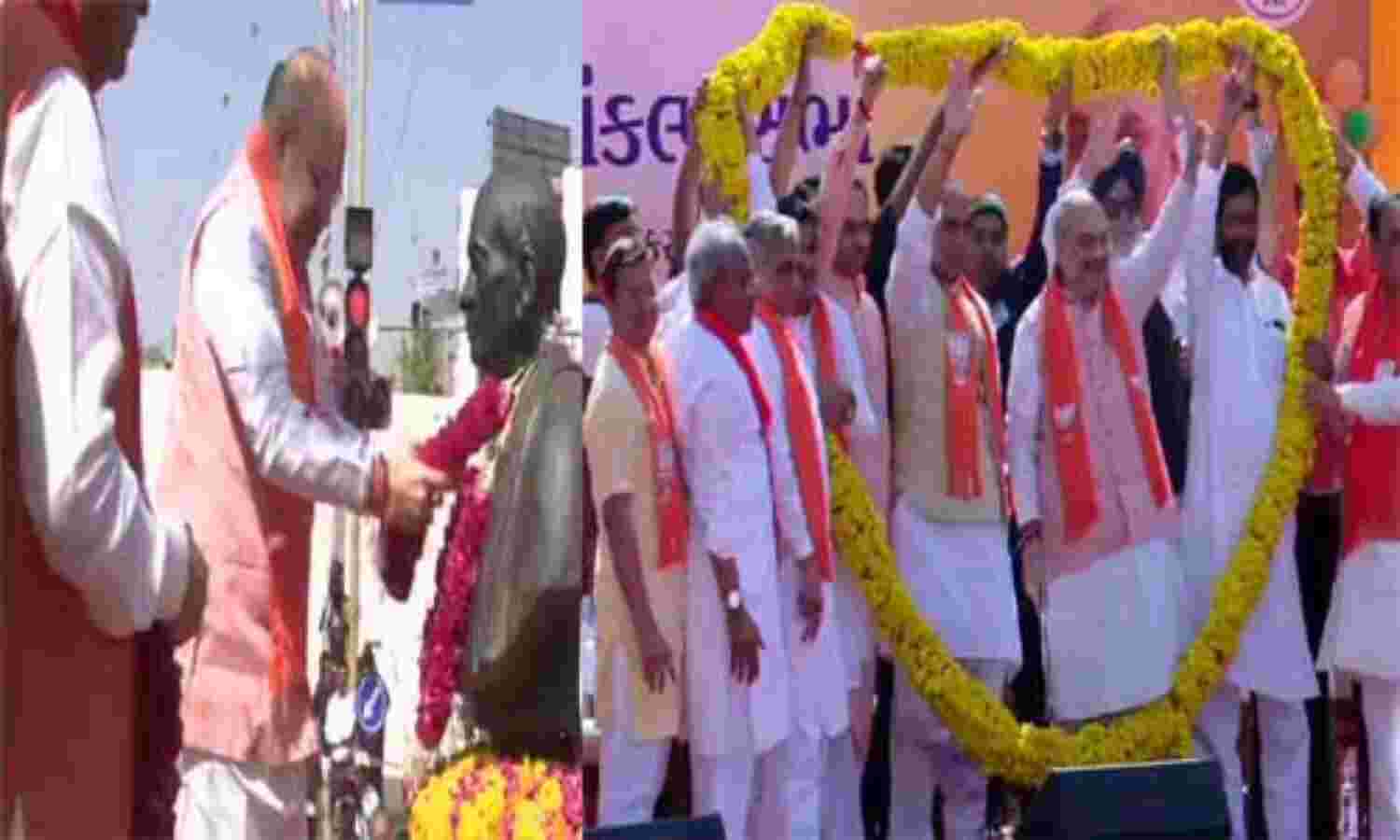 शाह के नामांकन में एकजुट दिखा राजग का कुनबा