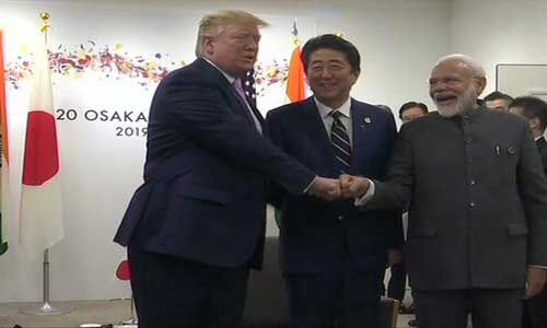 जी-20 शिखर सम्मेलन : भारत, जापान और अमेरिका के बीच हुई त्रिपक्षीय बैठक