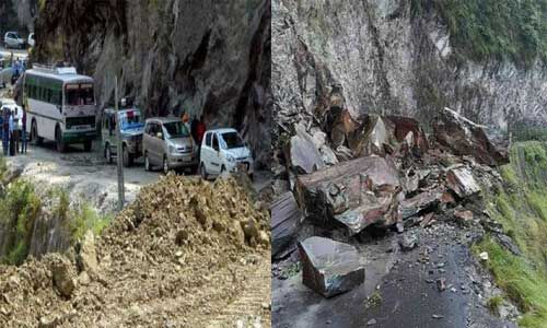 बादल फटने से श्रीनगर-लेह राष्ट्रीय राजमार्ग पर भूस्खलन, यातायात ठप