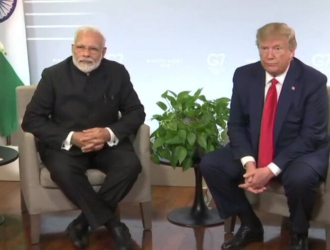 G-7 समिट : मोदी ने ट्रम्प के सामने कहा - भारत और पाकिस्तान के सभी मुद्दे द्विपक्षीय, मिलकर सुलझा लेंगे