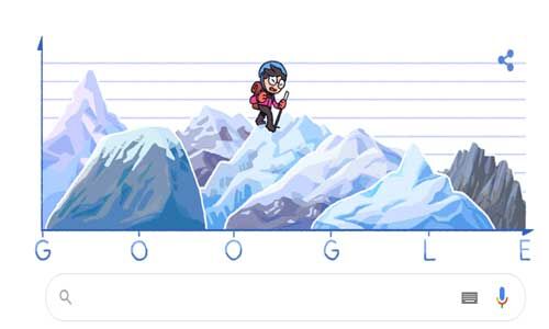 एवरेस्ट की चोटी पर पहुंचने वाली पहली महिला को गूगल ने किया याद