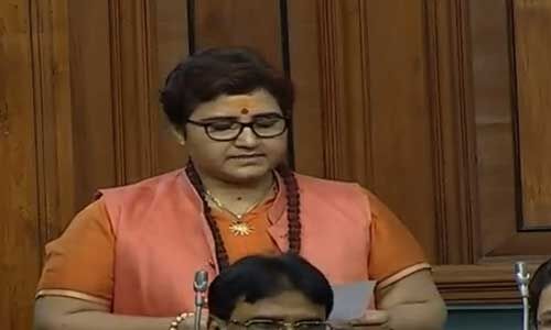 प्रज्ञा ने गोडसे बयान पर संसद में मांगी माफी, राहुल गांधी पर साधा निशाना