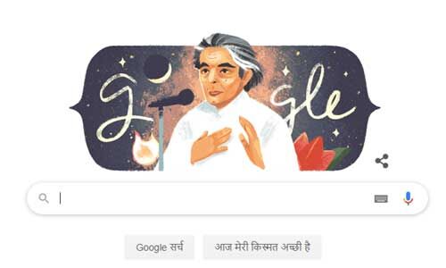 Google ने कैफी आजमी की 101वीं जयंती पर बनाया ये खास Doodle