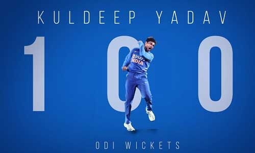 वनडे मैच में सबसे तेज 100 विकेट लेने वाले भारतीय स्पिनर बने कुलदीप