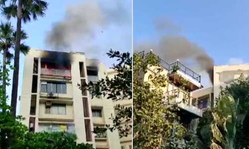 शाहरुख खान के घर के सामने इमारत में आग, 1 की मौत, 1 घायल