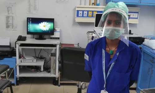 उप्र : हेल्थ वर्कर्स को कोरोना से बचाएगी यह खास तरह की फेस शील्ड