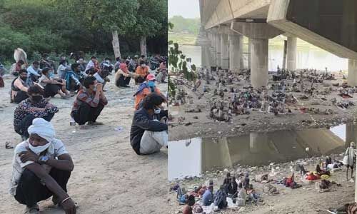 मुंबई के बाद अब दिल्ली में यमुना तट पर जुटे हजारों लोग