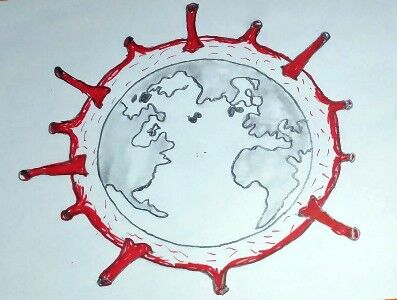 ग्वालियर : पेंटिंग प्रतियोगिता में बच्चों ने बनाए कोरोना के चित्र