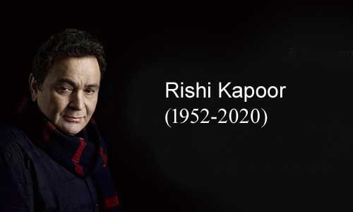 अभिनेता ऋषि कपूर के निधन से शोक में डूबा बॉलीवुड