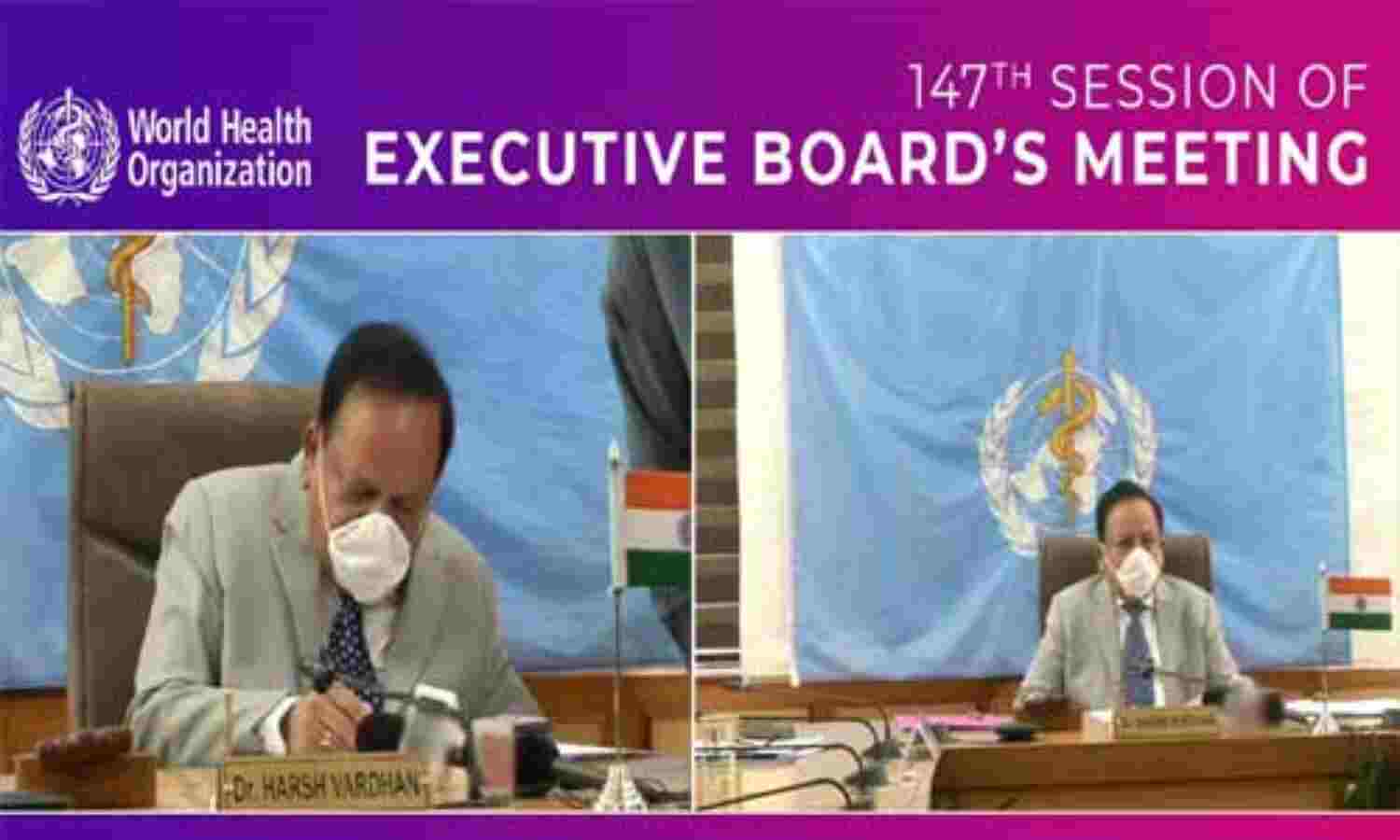 डॉ. हर्षवर्धन ने संभाला डब्ल्यूएचओ में कार्यकारी बोर्ड के अध्यक्ष का पद