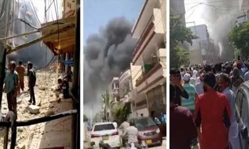 दुर्घटना : कराची में घरों पर गिरा प्लेन, सवार सभी 107 लोगों की मौत