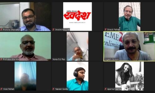 प्रसिद्ध रंगकर्मी योगेश सोमण ने लाइव वेबिनार को किया संबोधित