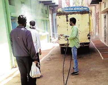 ग्वालियर में विभिन्न स्थानों पर हुआ सेनिटाइजेशन