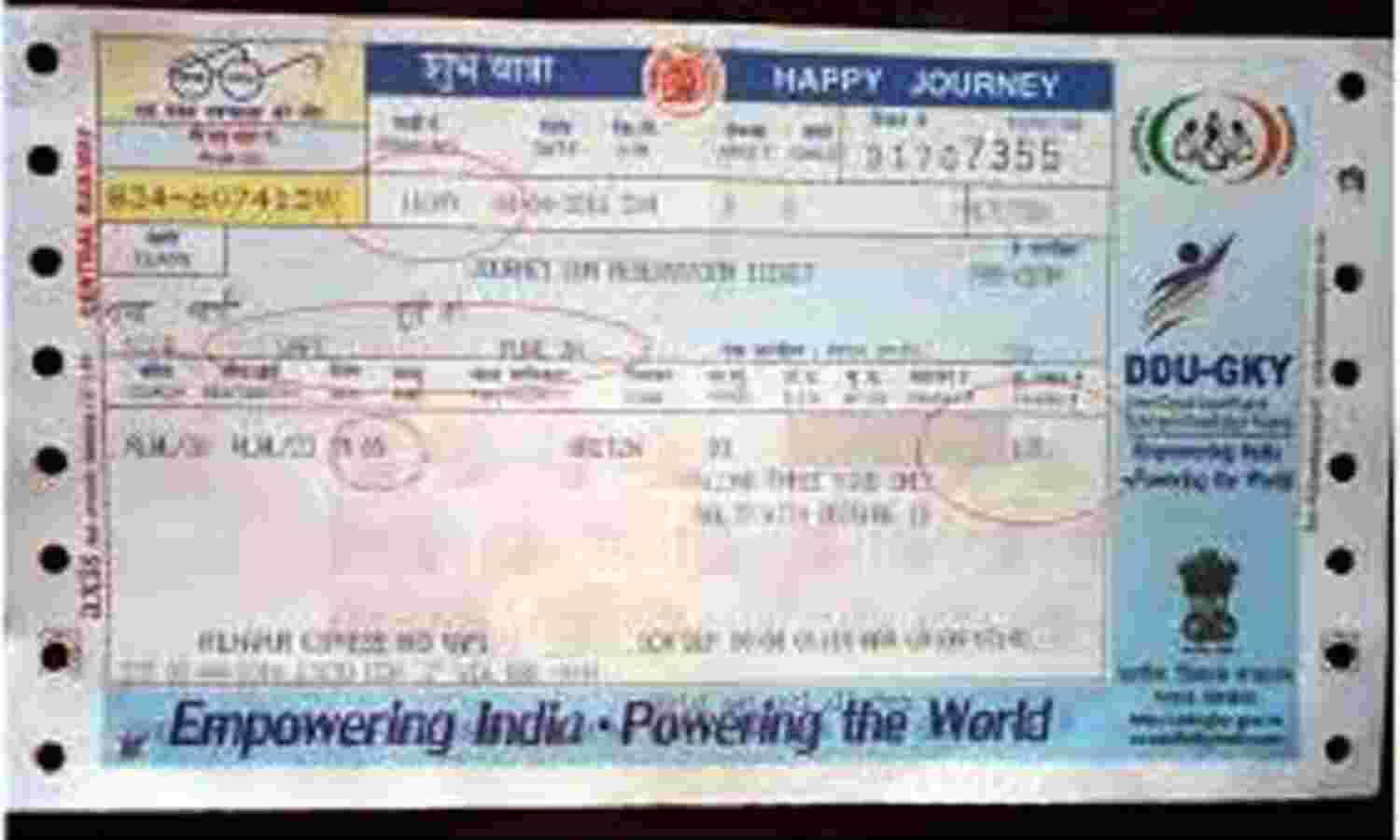 ट्रेनें रद्द होने से एक हजार टिकटों की होगी वापसी