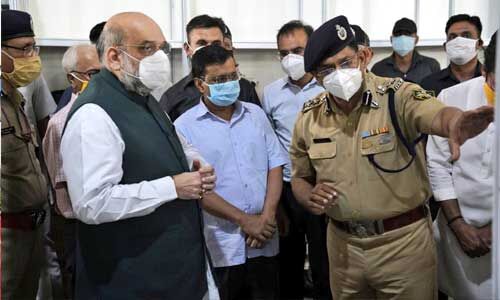 केंद्रीय गृह मंत्री ने देश के सबसे बड़े कोविड-19 सेंटर की तैयारियों का लिया जायजा
