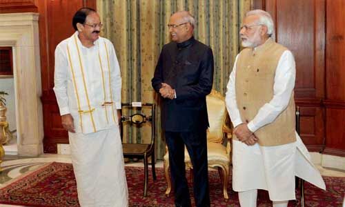 राष्ट्रपति और प्रधानमंत्री ने उपराष्ट्रपति नायडू को दी जन्मदिन की बधाई
