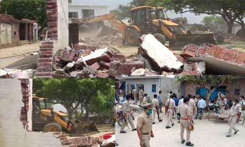 कानपुर : जिस JCB से रोका, उसी से नेस्तनाबूद किया गया विकास दुबे का किला