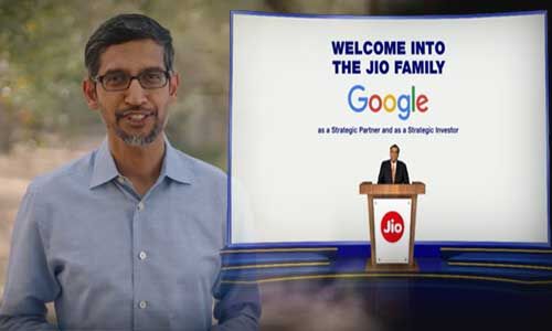 गूगल खरीदेगा जियो प्लैटफॉर्म्स में 7.7 प्रतिशत की हिस्सेदारी