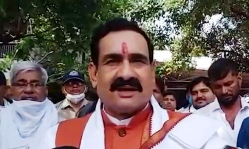 गृहमंत्री नरोत्तम मिश्रा ने राज्यपाल लालजी टंडन को दी श्रद्धांजलि