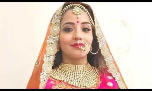 मोनालिसा दिखी ब्राइडल लुक में , माधुरी दीक्षित के गाने पर किया जमकर डांस