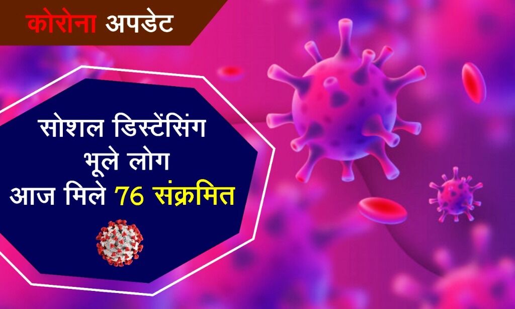 शहर में सोशल डिस्टेंसिंग भूले लोग, 76 की रिपोर्ट पॉजिटिव, 43 डिस्चार्ज, 2 की मौत
