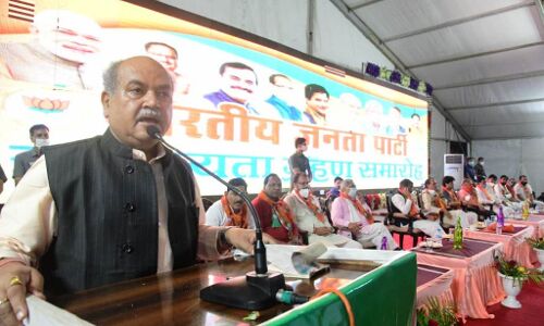 ग्वालियर-चंबल की जनता उपचुनावों में देगी कांग्रेस को जवाब  : केंद्रीय मंत्री तोमर