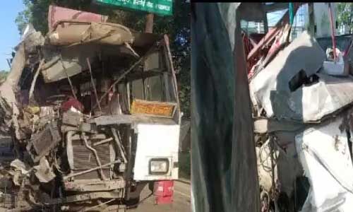 दर्दनाक हादसा : लखनऊ में दो रोडवेज बसों की टक्कर, 6 लोगों की मौत