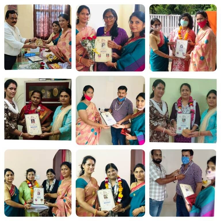 घर-घर जाकर किया सम्मान