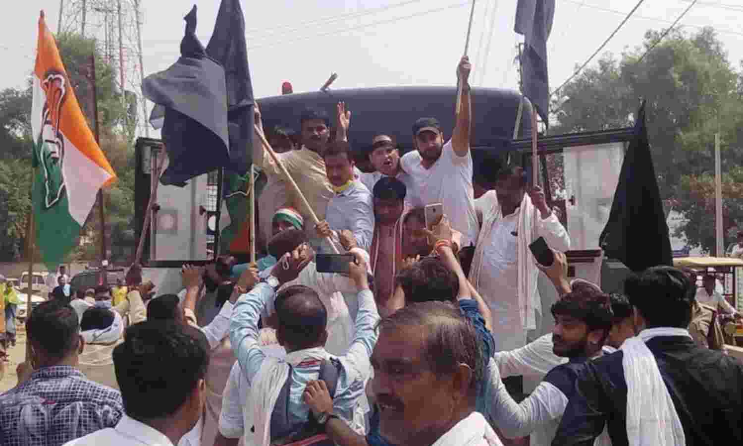 सीएम शिवराज और सांसद सिंधिया के आगमन से पहले कांग्रेस नेता गिरफ्तार