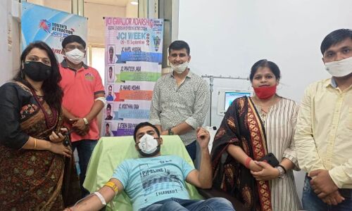 जेसीआई ग्वालियर ने किया रक्त दान शिविर का आयोजन