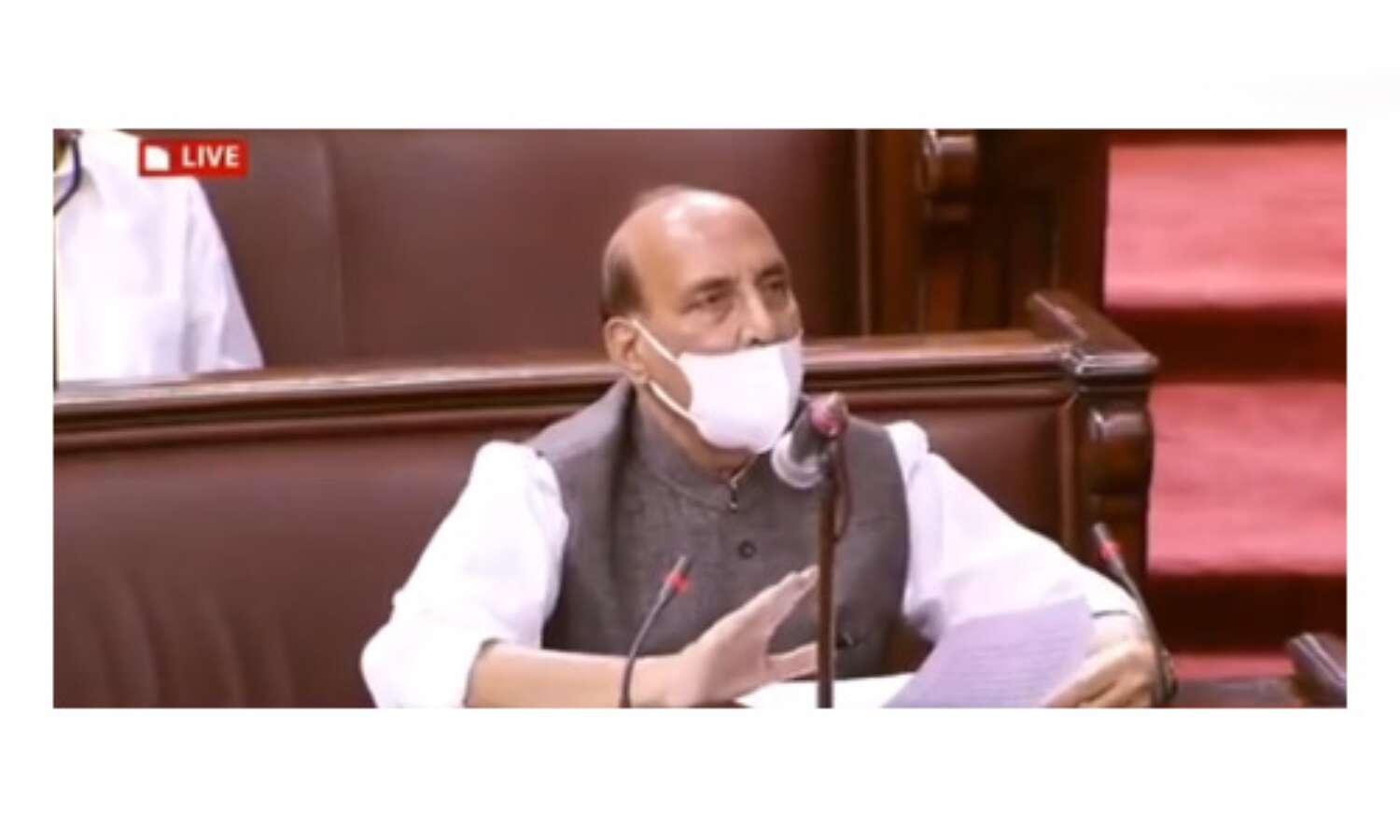 राज्यसभा में बोले राजनाथ सिंह - चाहे जितना कड़ा कदम उठाना पड़े, उठाएंगे