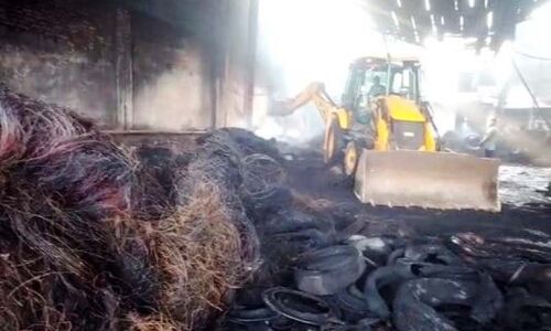 बानमौर की ग्लोबल बायो फ्यूल फैक्ट्री में लगी आग, लाखों का नुकसान