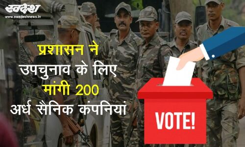 प्रशासन ने उपचुनाव के लिए मांगी अर्ध सैनिक कंपनियां