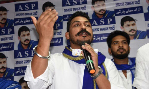 भीम आर्मी चीफ चंद्रशेखर आजाद ने दावा किया, कहा - मेरे काफिले पर चलाई गई गोलियां