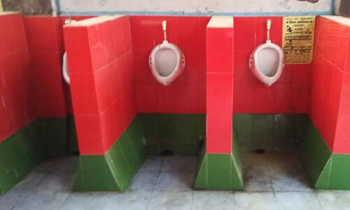 गोरखपुर : टॉयलेट को रंग दिया सपा के रंग में, समाजवादी पार्टी ने की शिकायत