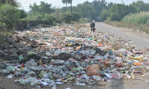 जगह-जगह फैला कचरा, त्यौहारी खुशियों के रंग में डल रहा भंग    -