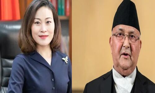 चीनी राजदूत ने प्रधानमंत्री ओली के साथ की बैठक