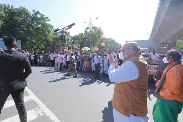 अब दक्षिण पर भाजपा की नजरें, चेन्नई पहुंचे गृह मंत्री अमित शाह