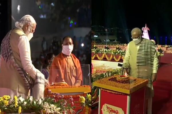 प्रधानमंत्री ने वाराणसी में दीप जलाकर देव दीपावली महोत्सव का किया शुभारंभ प्रधानमंत्री ने वाराणसी में दीप जलाकर देव दीपावली महोत्सव का किया शुभारंभ