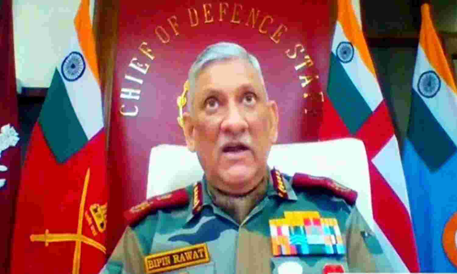 भारत से लगी ​​भूमि सीमाओं की सुरक्षा चिंता का विषय : सीडीएस रावत