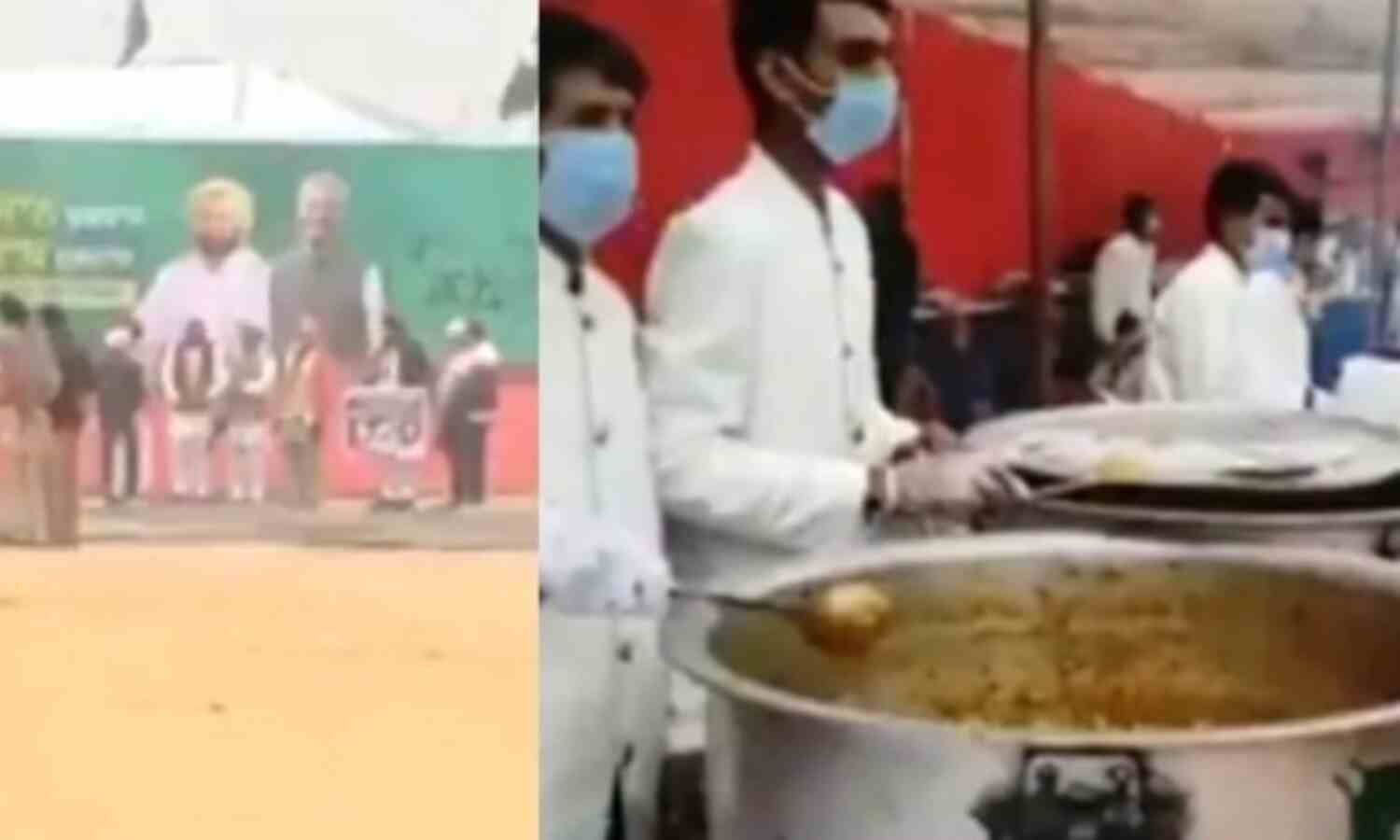 शंभु बॉर्डर पर कांग्रेस का वीआईपी धरना, नेताओं को परोसे जा रहे हैं लजीज पकवान