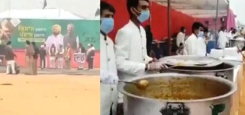 शंभु बॉर्डर पर कांग्रेस का वीआईपी धरना, नेताओं को परोसे जा रहे हैं लजीज पकवान