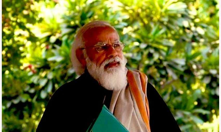 प्रधानमंत्री ने अभी तो सूरज उगा है कविता से की नये साल की शुरुआत