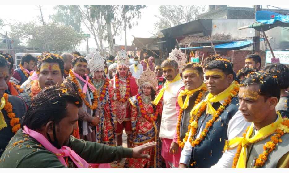 वृंदावन में राम जन्मभूमि निधि समर्पण अभियान को लेकर निकली जन जागरण यात्रा