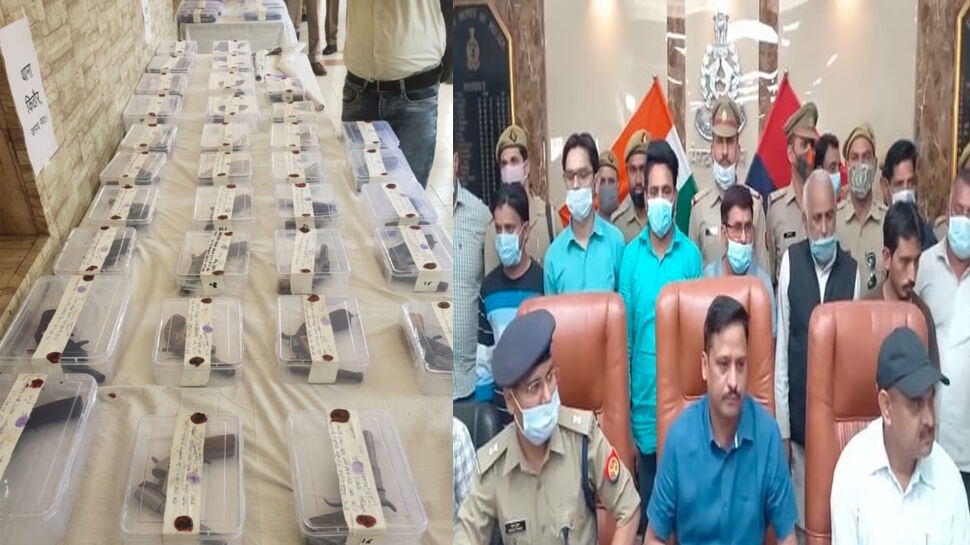 मेरठ: हथियार बनाने की फैक्टरियों का STF ने किया भंडाफोड़, 8 गिरफ्तार; 133 अवैध हथियार बरामद
