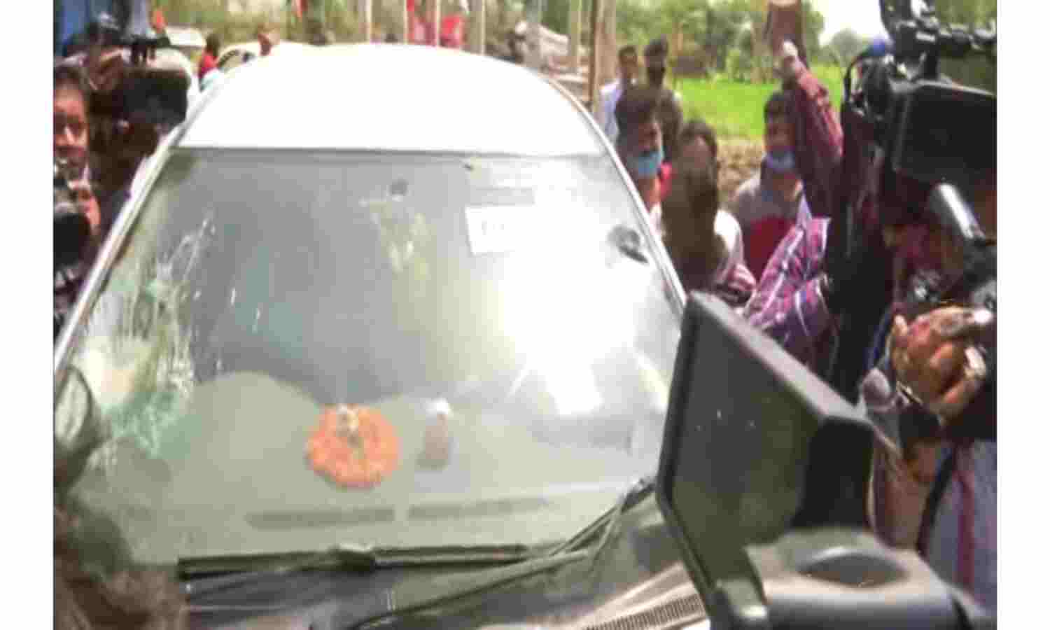 नंदीग्राम में शुभेंदु अधिकारी के काफिले पर हमला, सियासी पारा चढ़ा