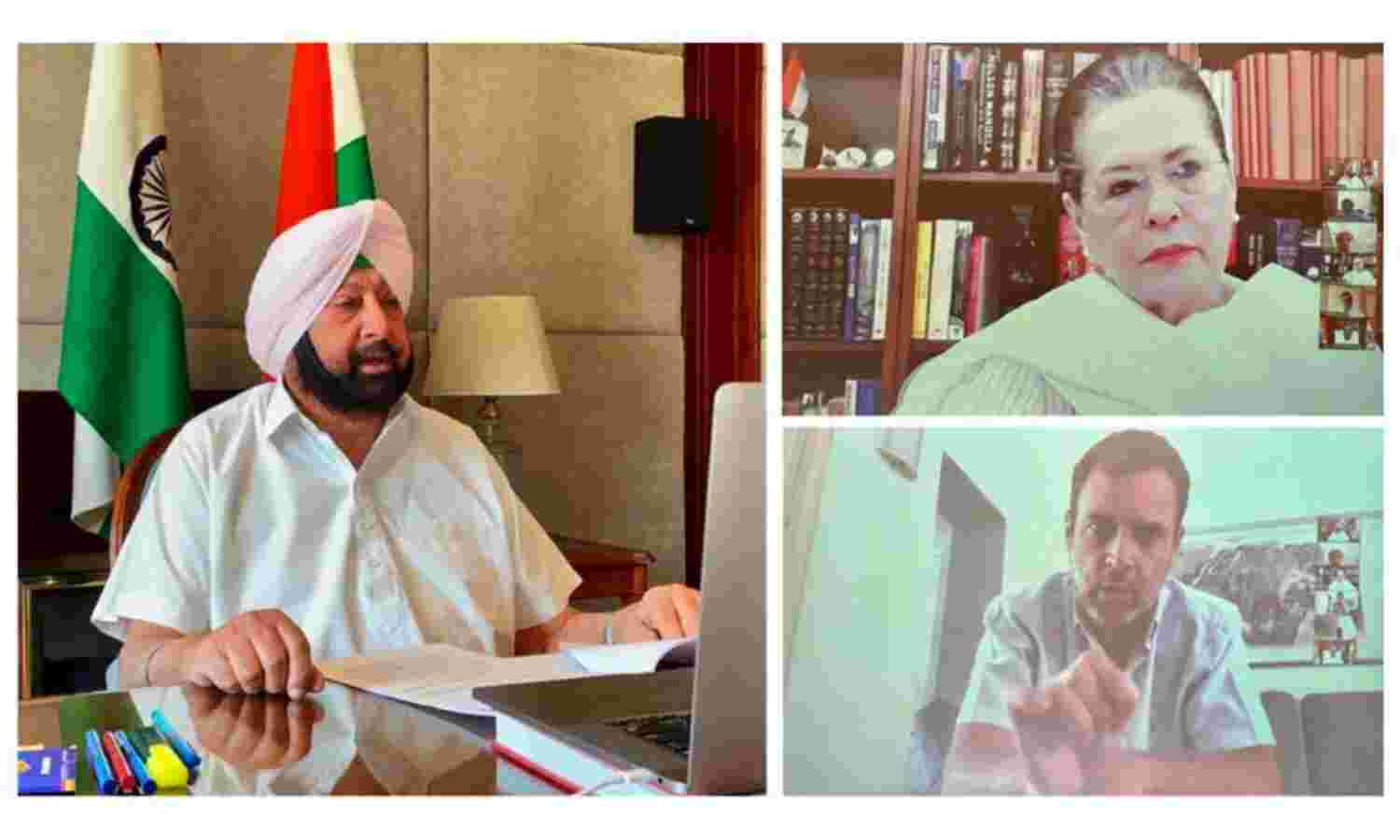 सोनिया गांधी ने कांग्रेस शासित राज्यों के मुख्यमंत्रियों से चर्चा की