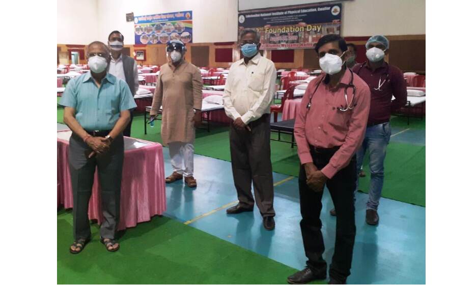 एलएनआईपीई में शुरू हुआ कोविड सेंटर, सांसद शेजवलकर ने किया उद्घाटन एलएनआईपीई में शुरू हुआ कोविड सेंटर, सांसद शेजवलकर ने किया उद्घाटन