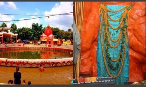 सीतापुर: नैमिषारण्य मन्दिर में दक्षिणमुखी हनुमान जी का हुआ श्रृंगार