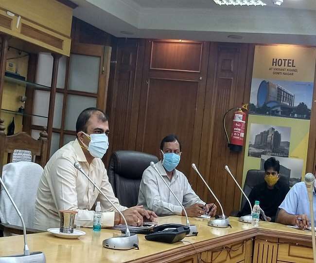 कोविड संक्रमण से स्वस्थ होकर एलडीए उपाध्यक्ष ने की बैठक